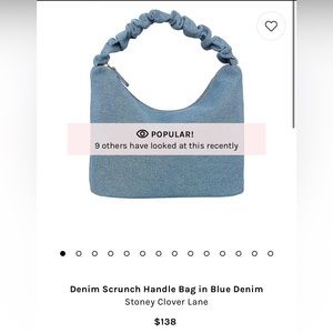 NWT Stoney Clover Lane hand denim scrunch bag